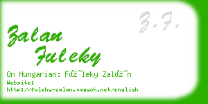 zalan fuleky business card